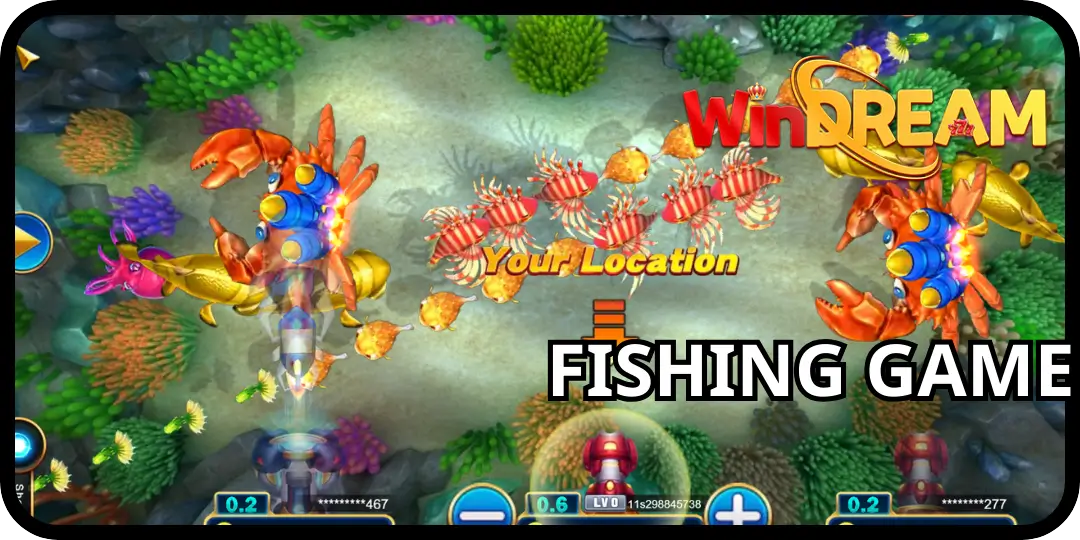 WinDream Fish - Introduction , Tips , How to Play Jackpot Fishing at Windream 3 Interface Jackpot fishing game